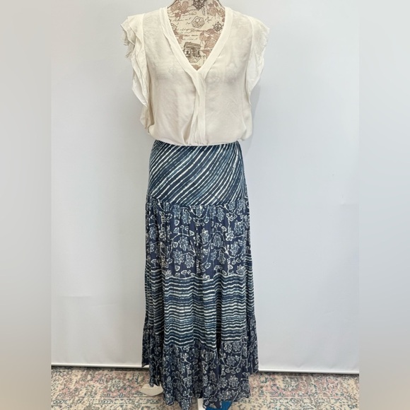 Chaps Blue Floral Maxi Skirt - Picture 11 of 15